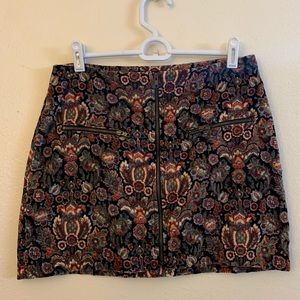 Paisley velvet American Eagle miniskirt